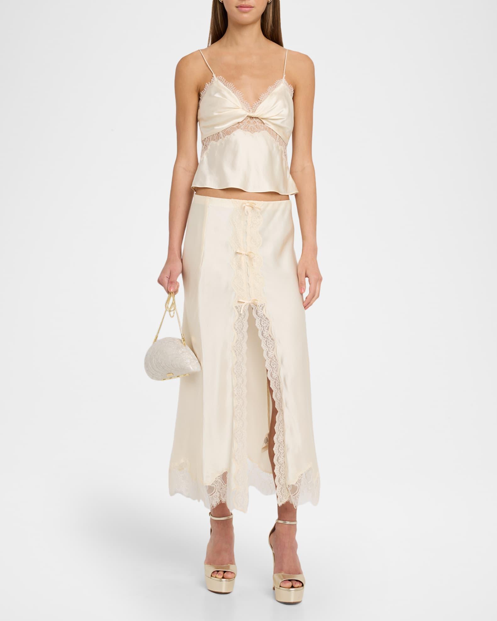 Calder Silk-Blend Maxi Slip Skirt Product Image