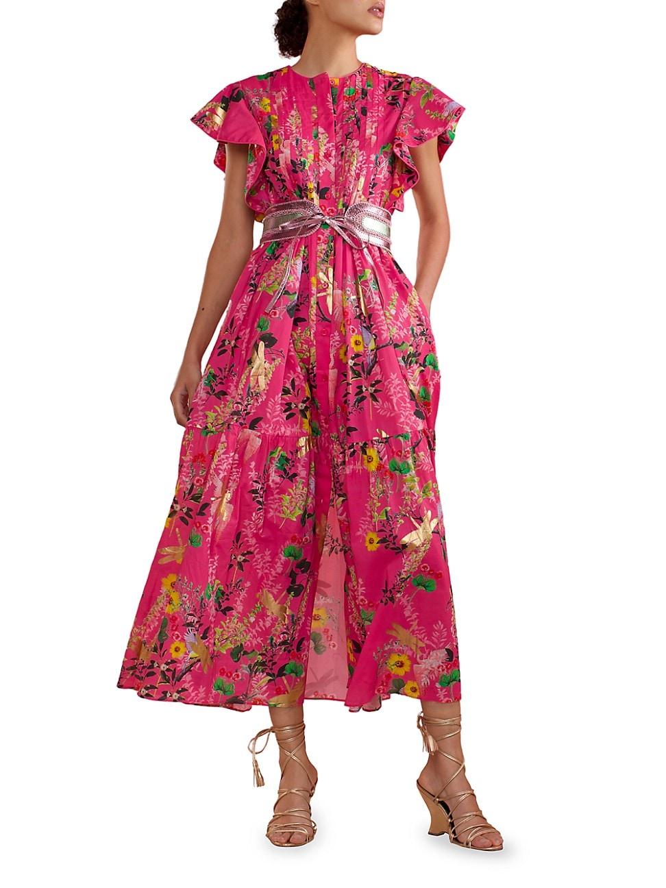 Womens Nairobi Floral Pintuck Maxi Dress Product Image