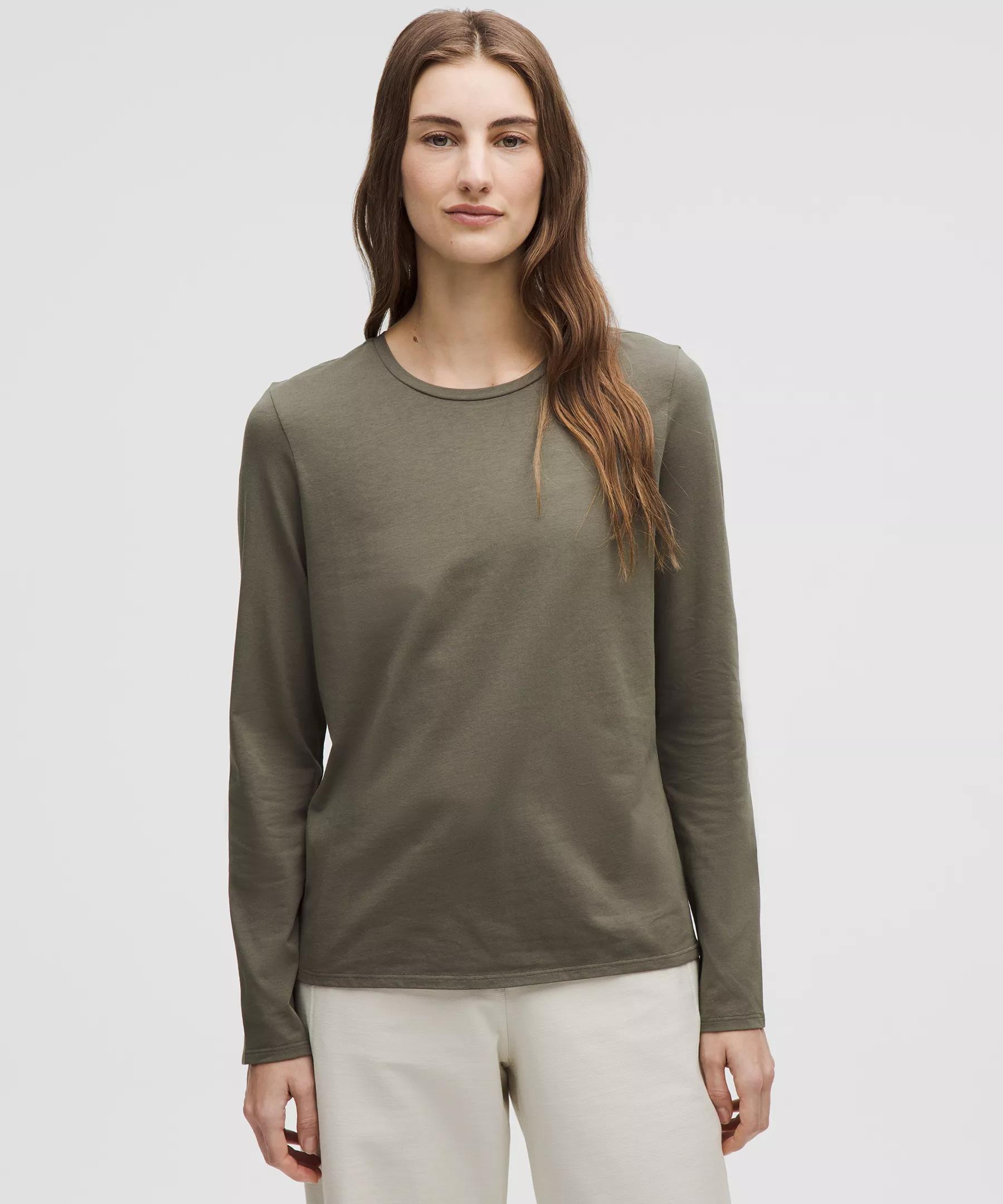 Organic Cotton Crewneck Long-Sleeve Shirt Product Image