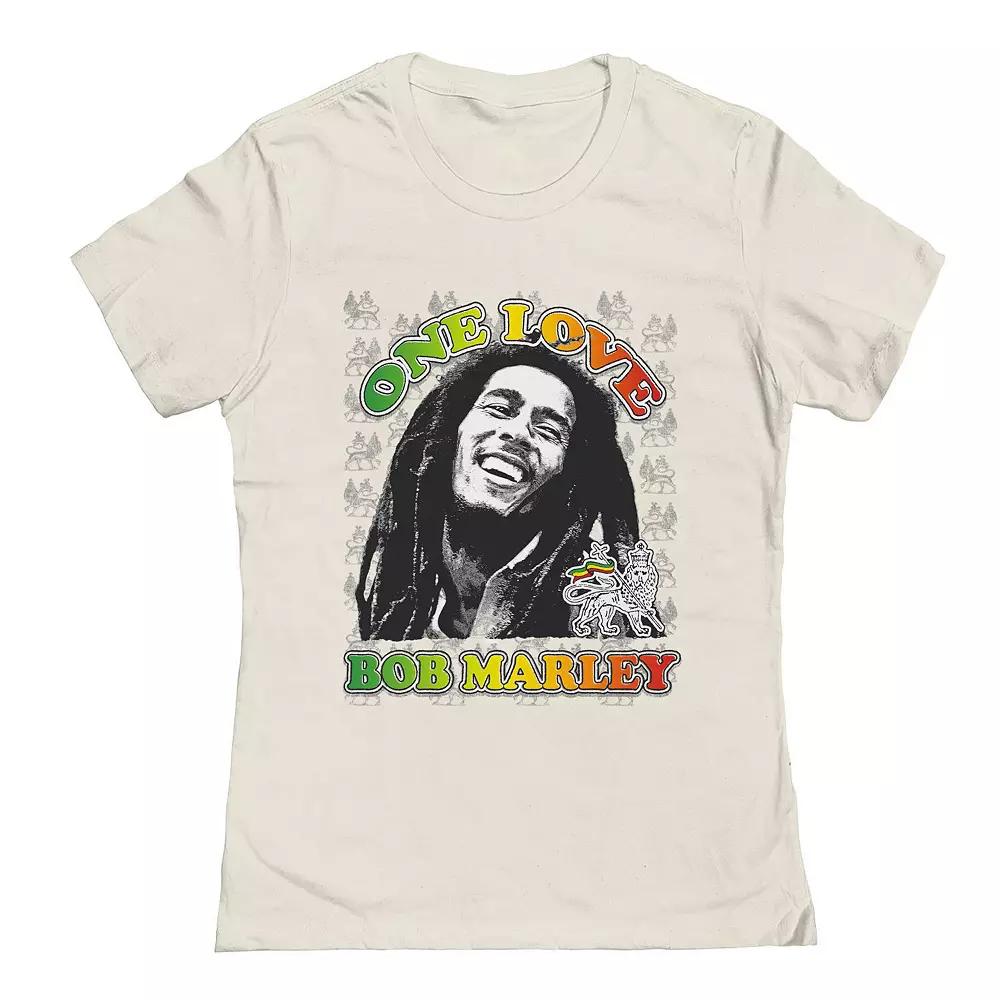 Junior's Bob Marley One Love Texture Graphic Tee, Women's,  Product Image