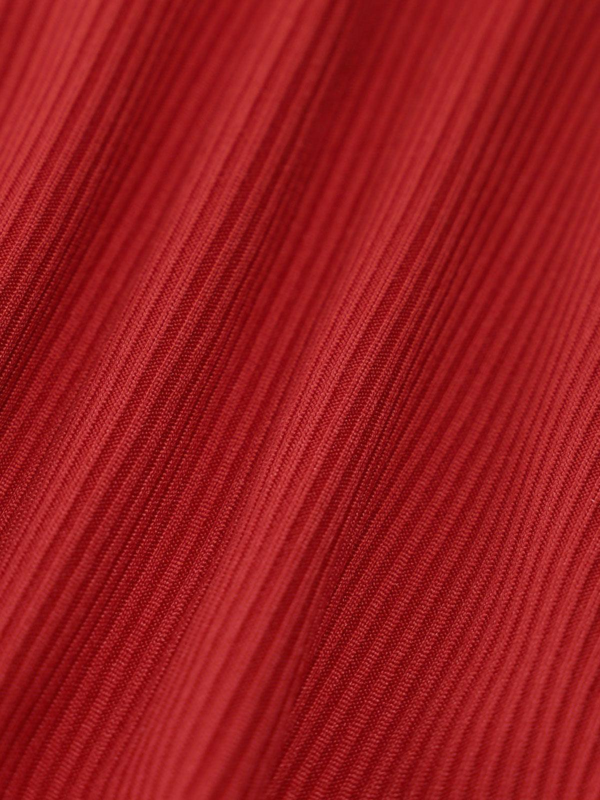 Red Criss-Cross Ribbed Bikini Set Product Image