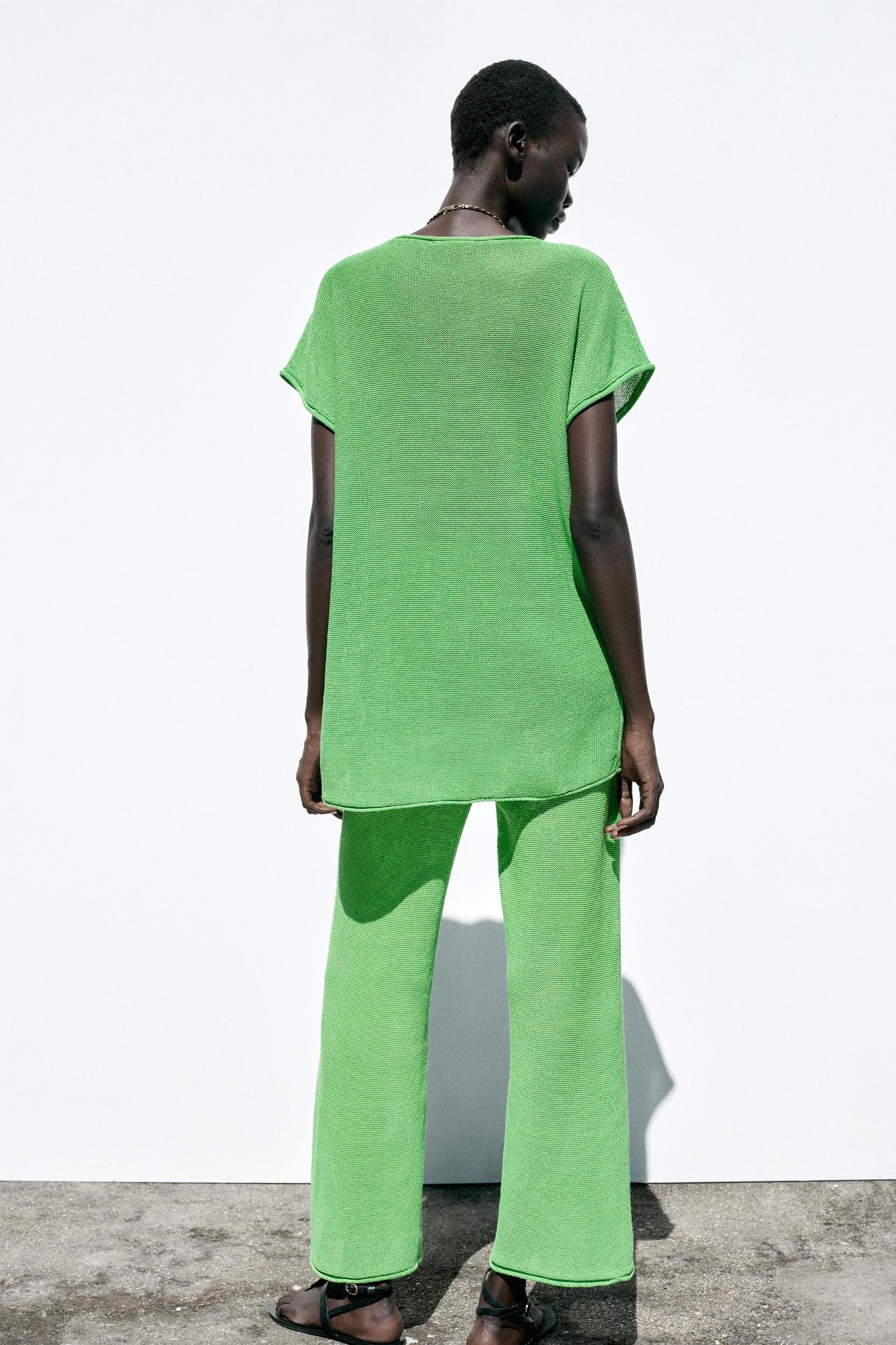 WIDE LEG KNIT PANTS Product Image