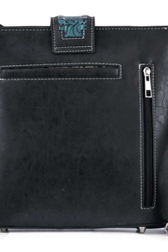 Western Blue Embroidered Crossbody Product Image