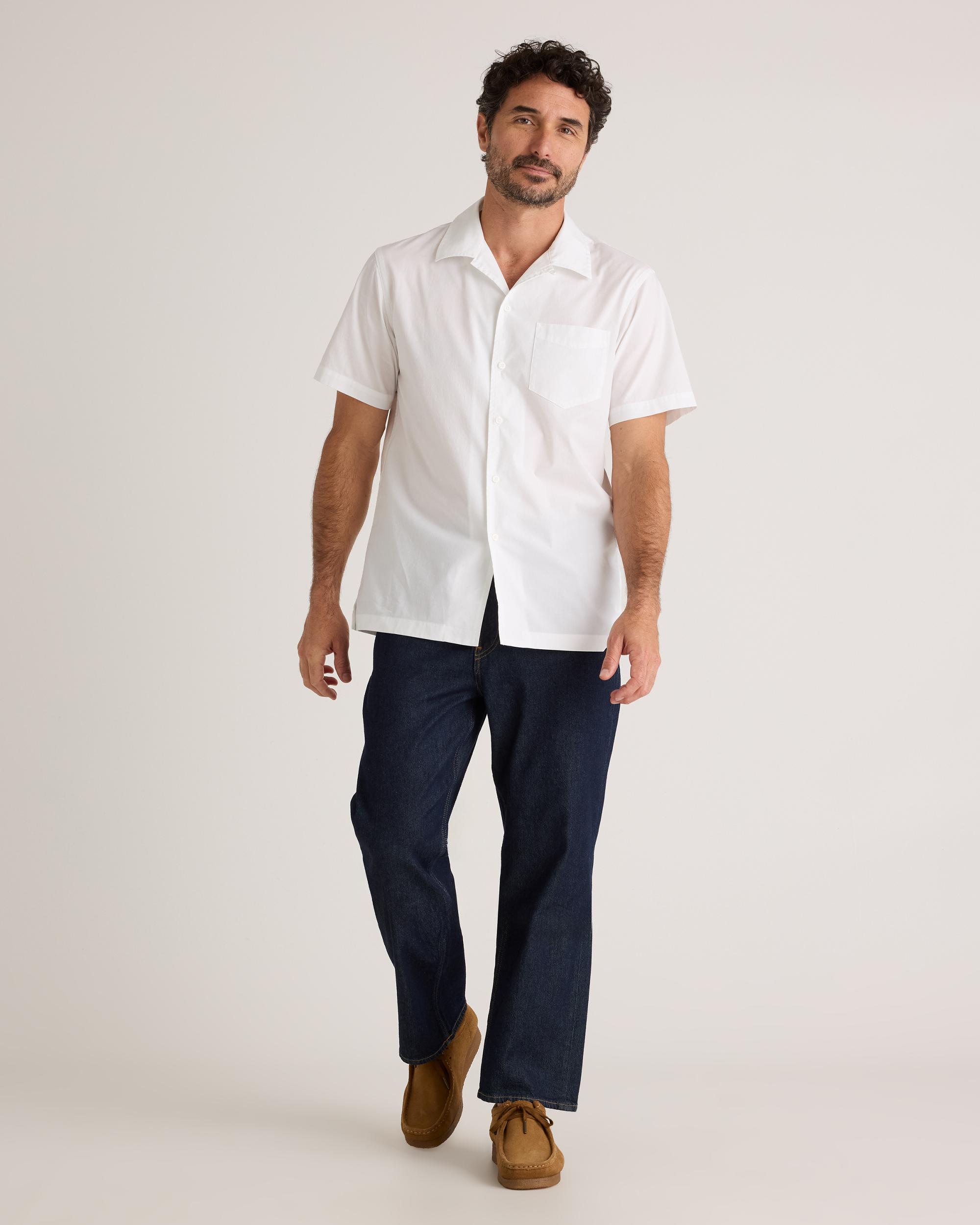 Quince | Men's Stretch Poplin Camp Shirt Organic Cotton Product Image