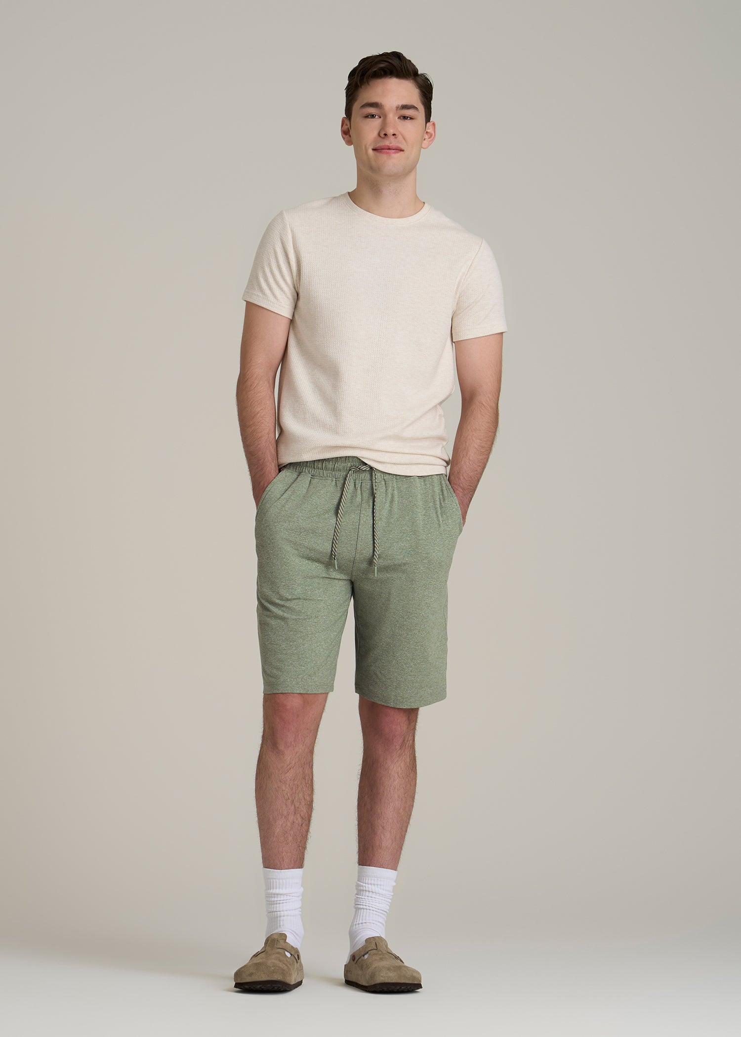 Weekender Stretch Lounge Shorts for Tall Men in Dark Seagrass Mix Product Image