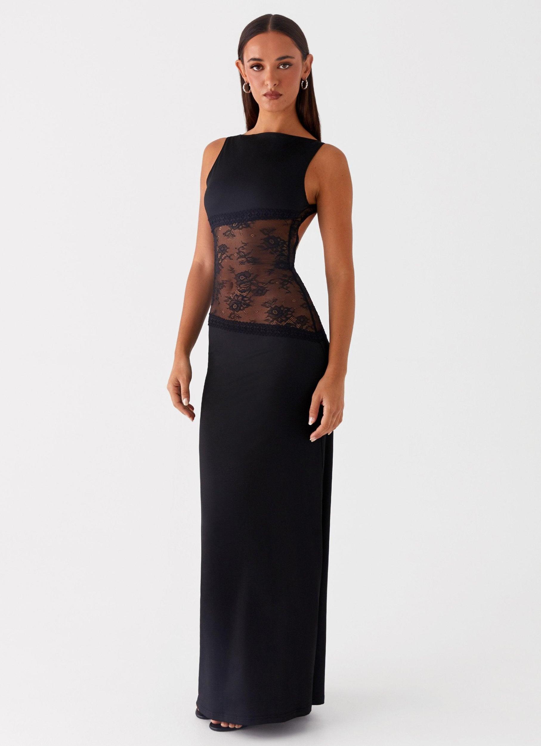 Lucinda Maxi Dress - Black Girls Product Image
