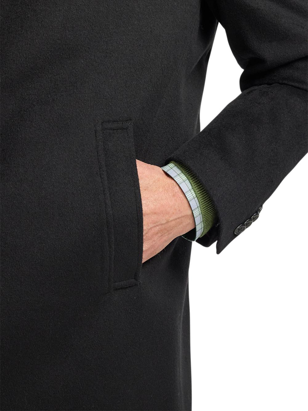 Wool Blend Topcoat - Black Product Image