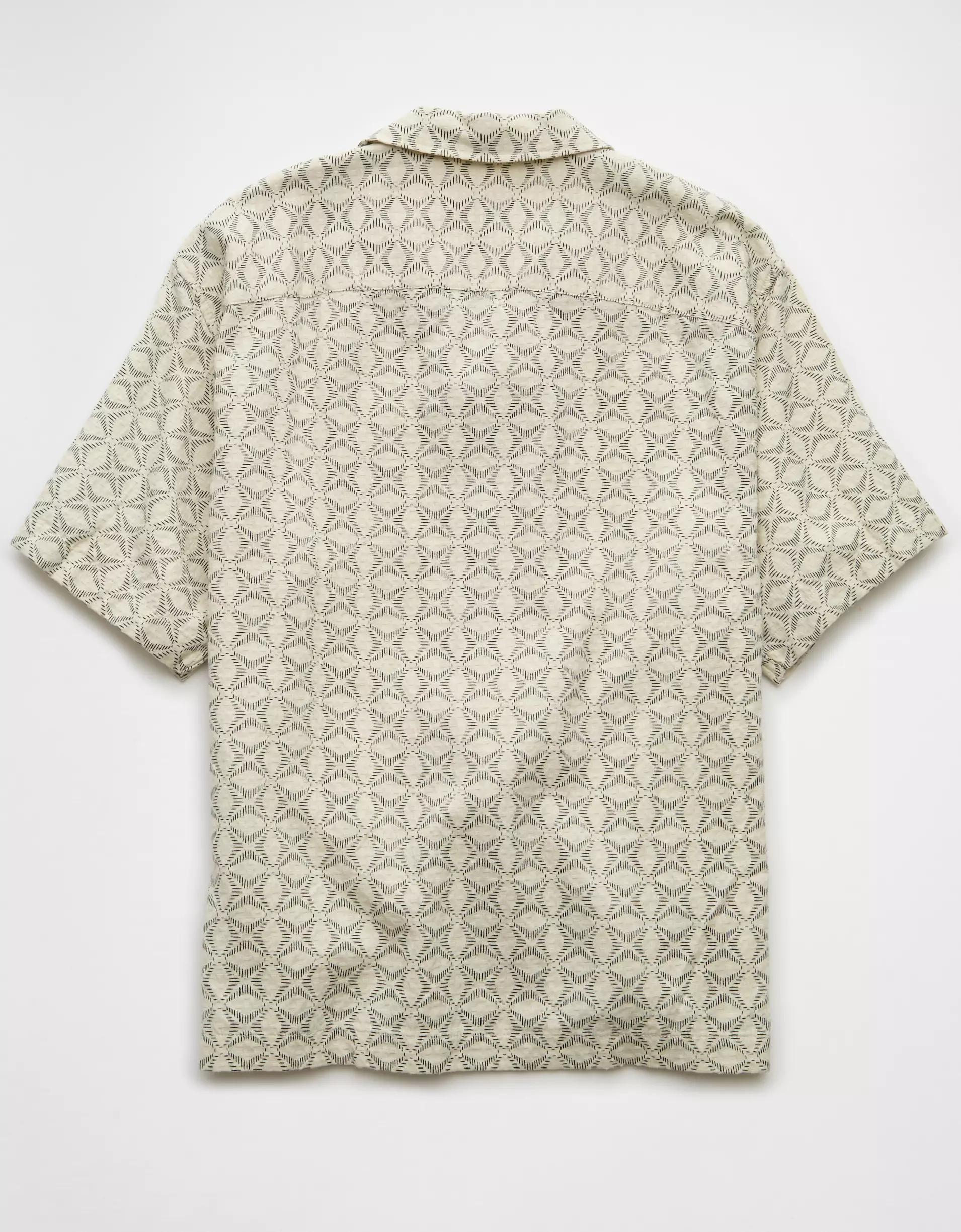 AE Poolside Printed Button-Up Shirt Product Image