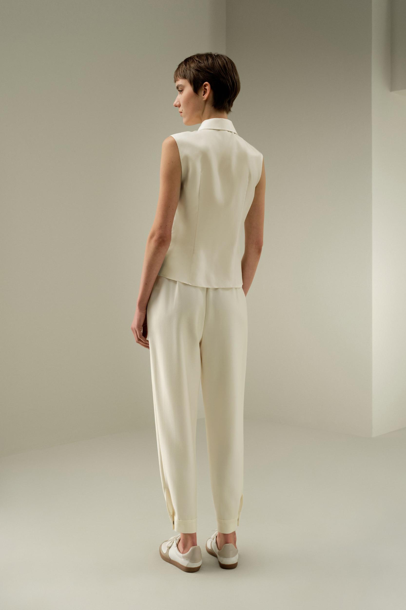 LILYSILK Silk Top Sleeveless - Female - Black 100% Pure Silk - Functional Zipper Placket Camisole XL Product Image