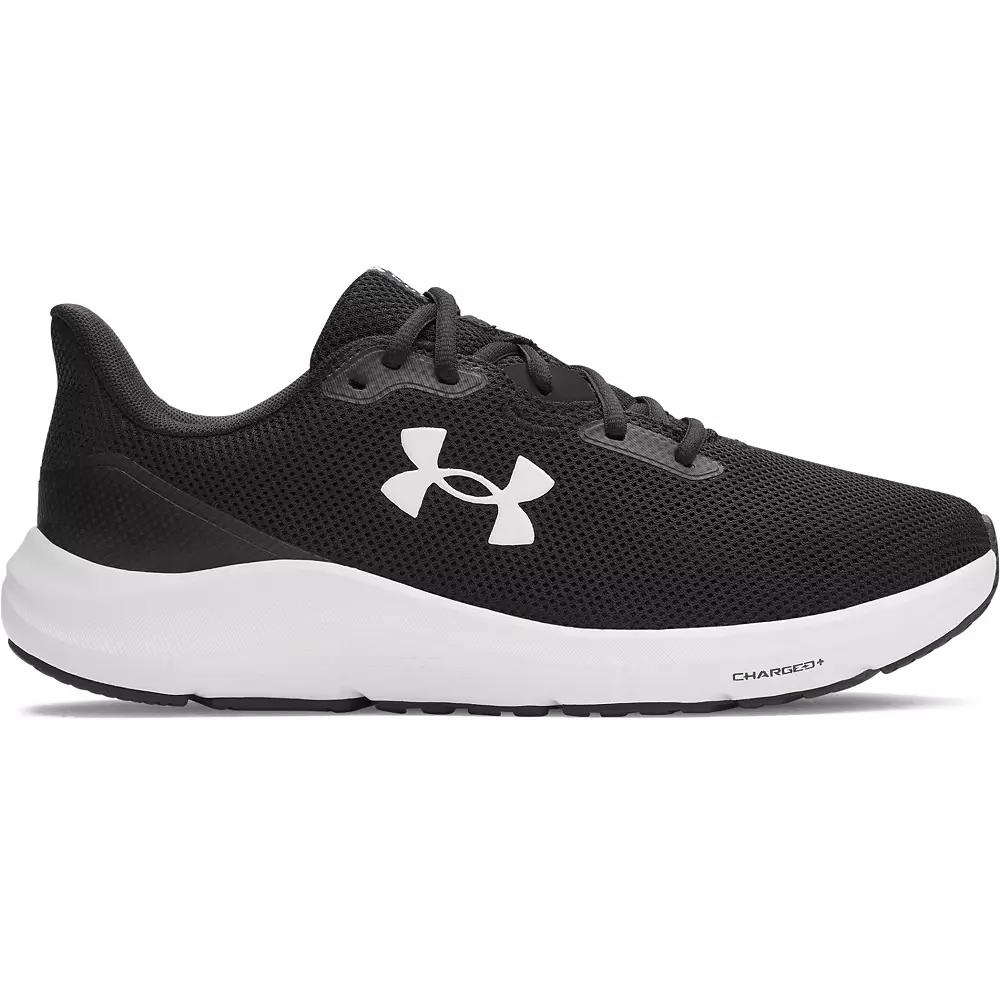 Under Armour Charged Pursuit 4 Men's Running Shoes, Size: 11.5, Black White Product Image