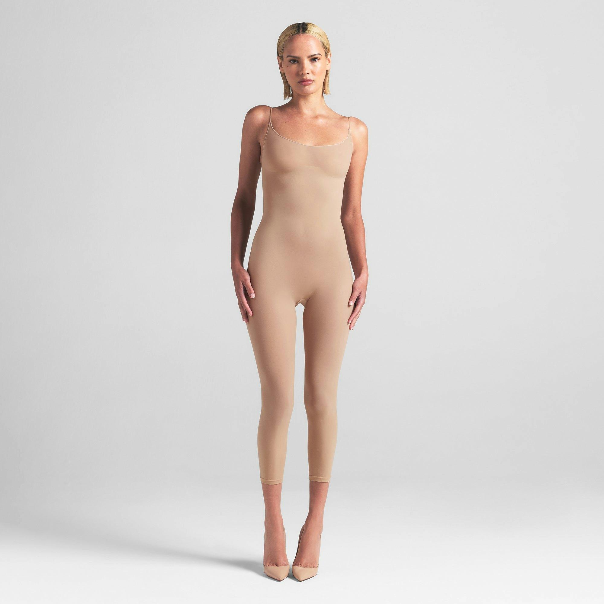 SHEER SEAMLESS CATSUIT | CLAY Product Image