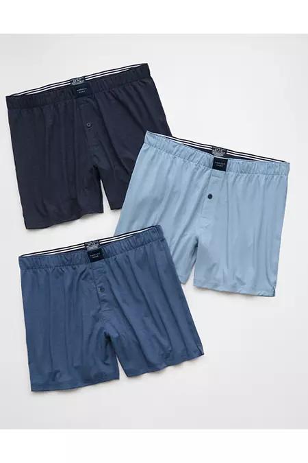 AEO Men's Slim Knit Ultra Soft Boxer Short 3-Pack Men's Product Image