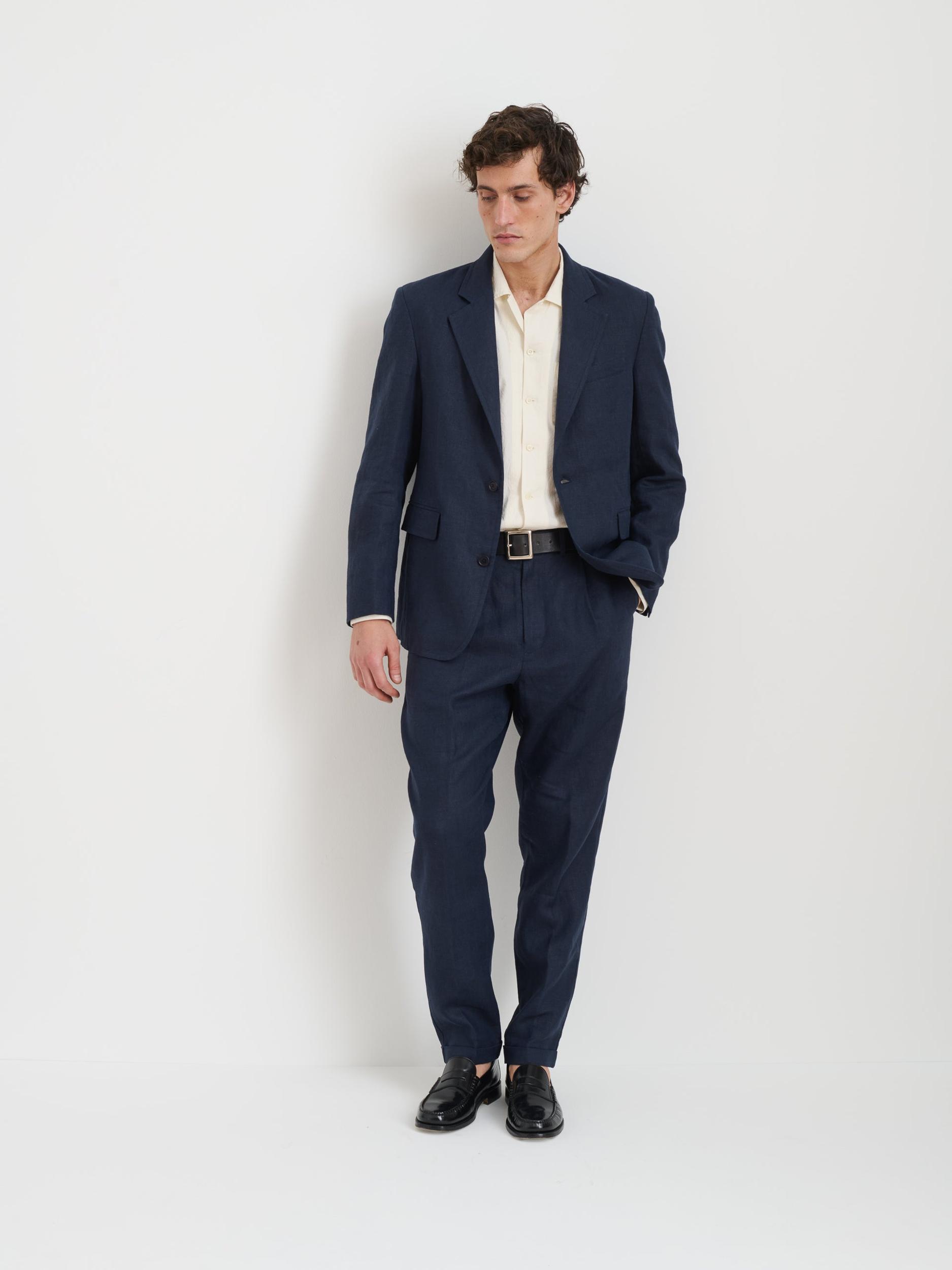 Standard Pleated Pant In Linen Product Image