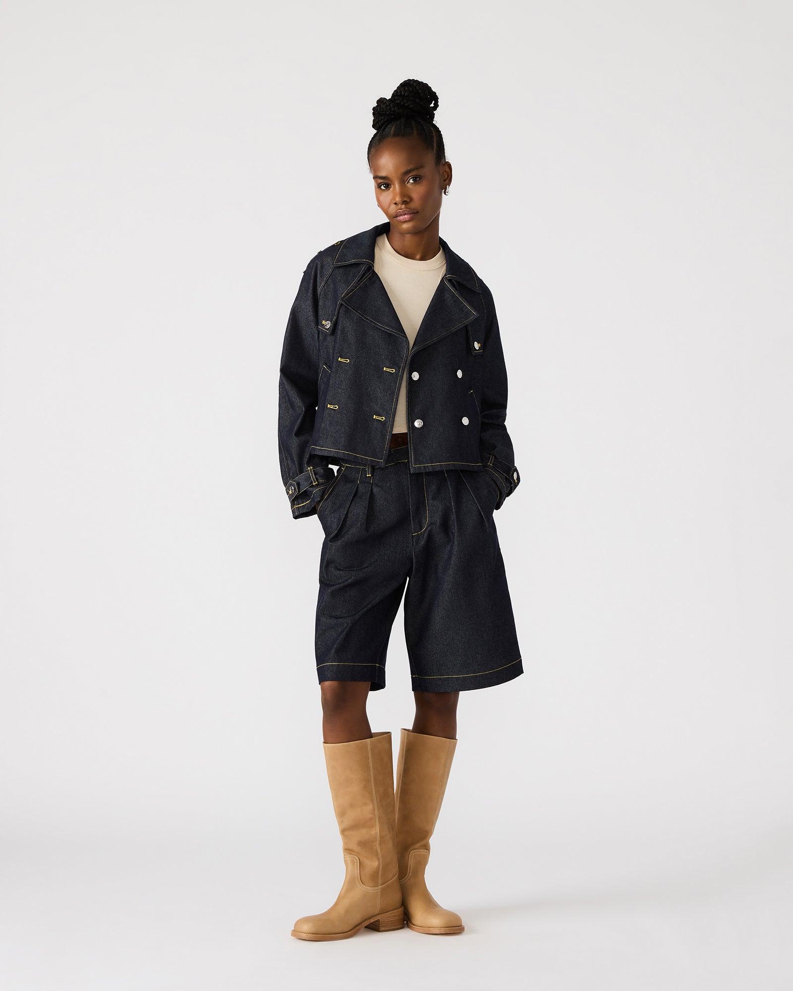 SIRUS DENIM JACKET INDIGO Female Product Image