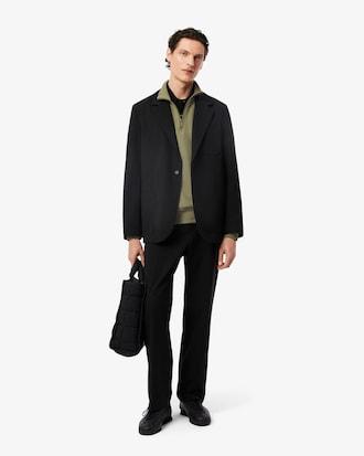 Men's High-Neck Zip-Up Fleece Sweatshirt Product Image