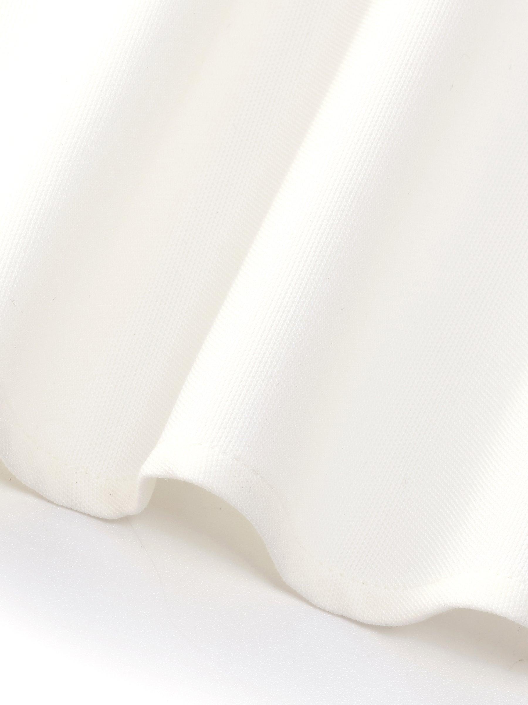 Acetate Blend Ruffle Blouse And Mermaid Skirt Two-Piece Set Product Image