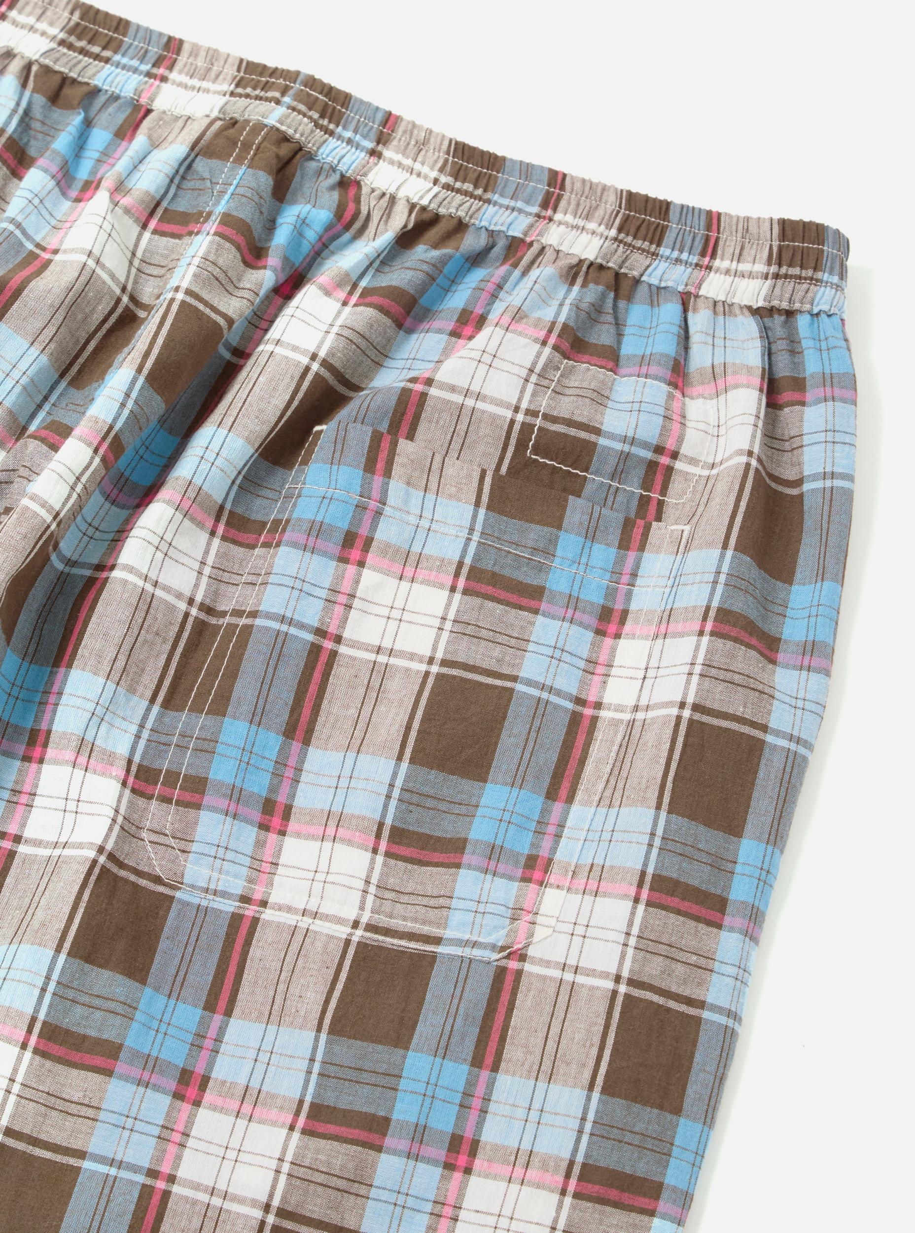 Blue/Brown Check 3 Long Pyjama Set Product Image