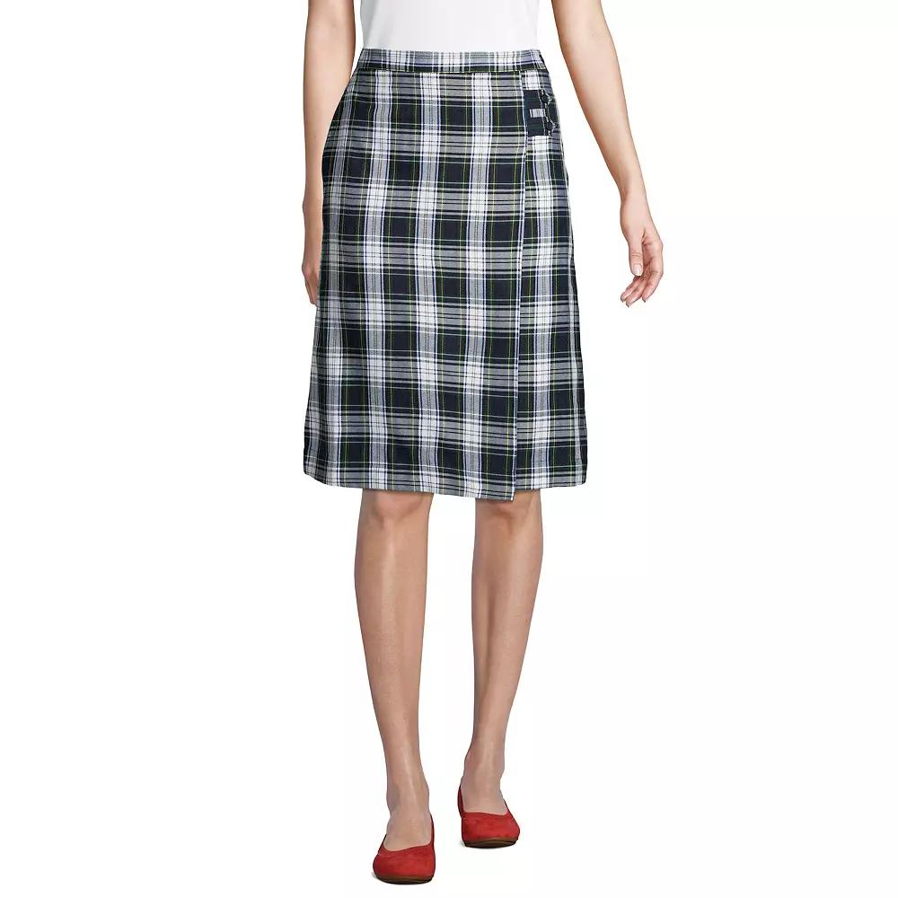Women's Lands' End Plaid Below the Knee A-line Skirt,  Product Image