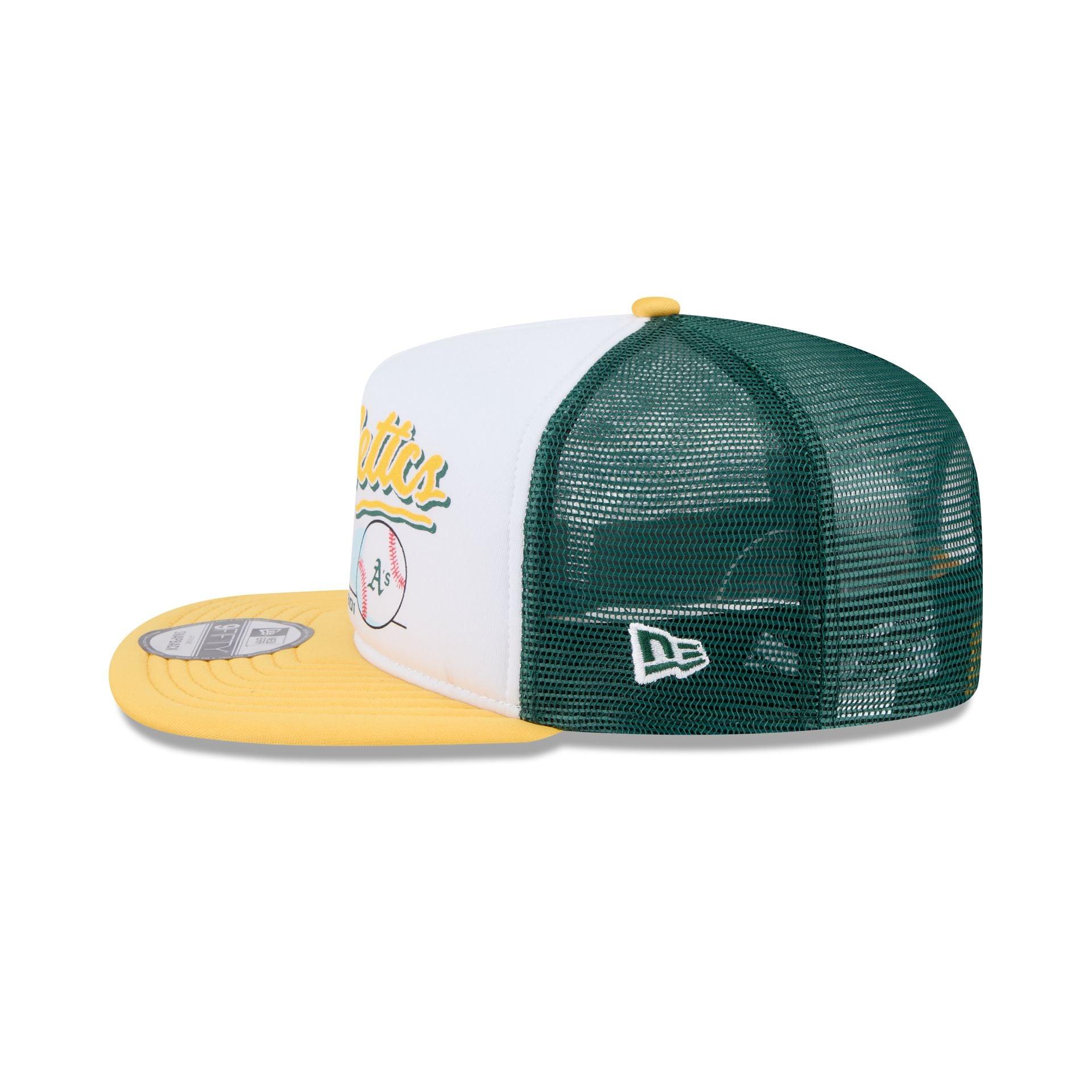 Athletics Retro Script 9FIFTY A-Frame Trucker Hat Male Product Image