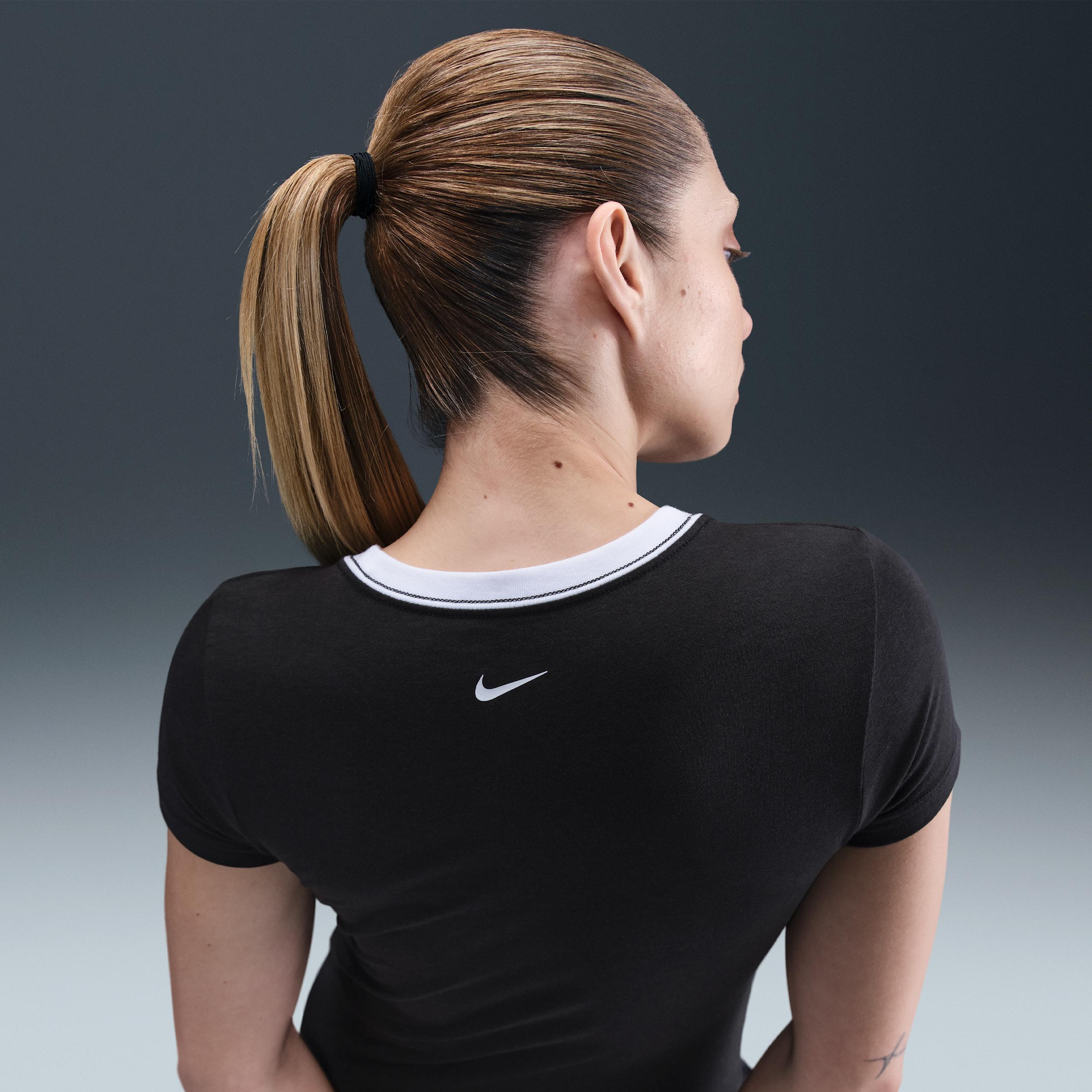 Womens Nike Sportswear Chill Knit Slim Cropped T-Shirt | IH7805-133 Product Image