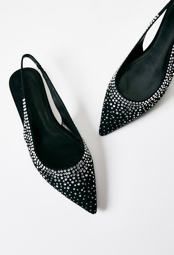 JustFab Margaux Platform Loafer Pump Womens Black/ White Size 8.5 Product Image