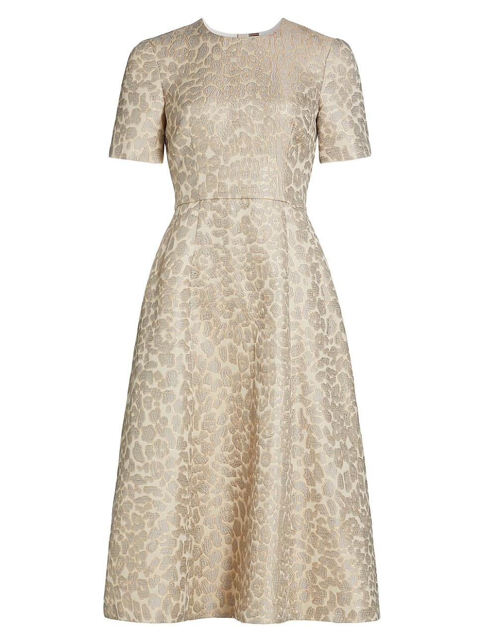 Womens Evangeline Leopard Jacquard Dress Product Image