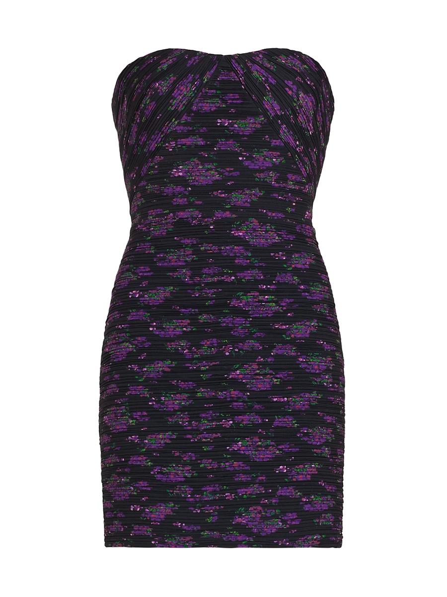 Womens Jana Pleated Floral Minidress Product Image