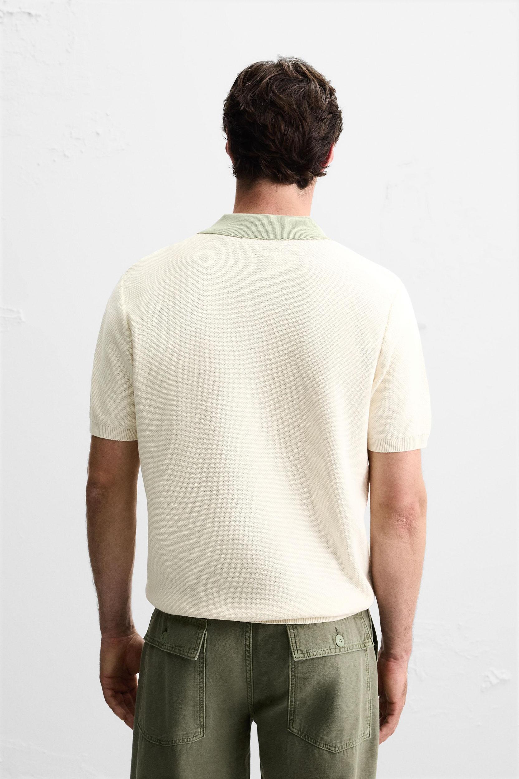 CONTRAST KNIT POLO SHIRT Product Image