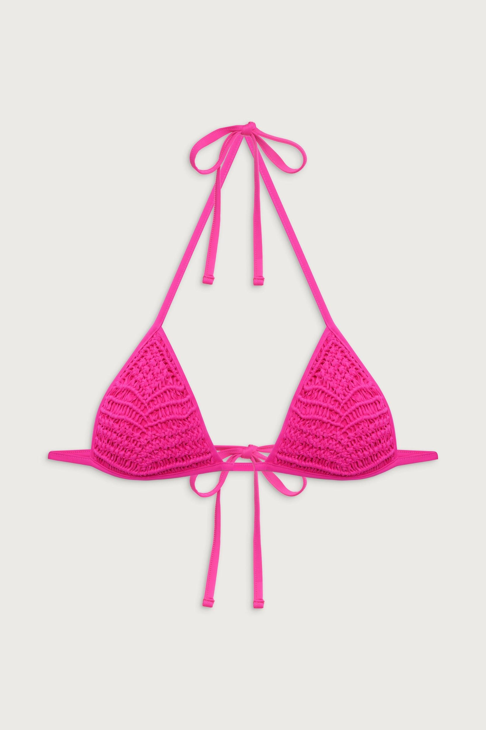 Naia Triangle Halter Bikini Top - Sea Star Pink Product Image