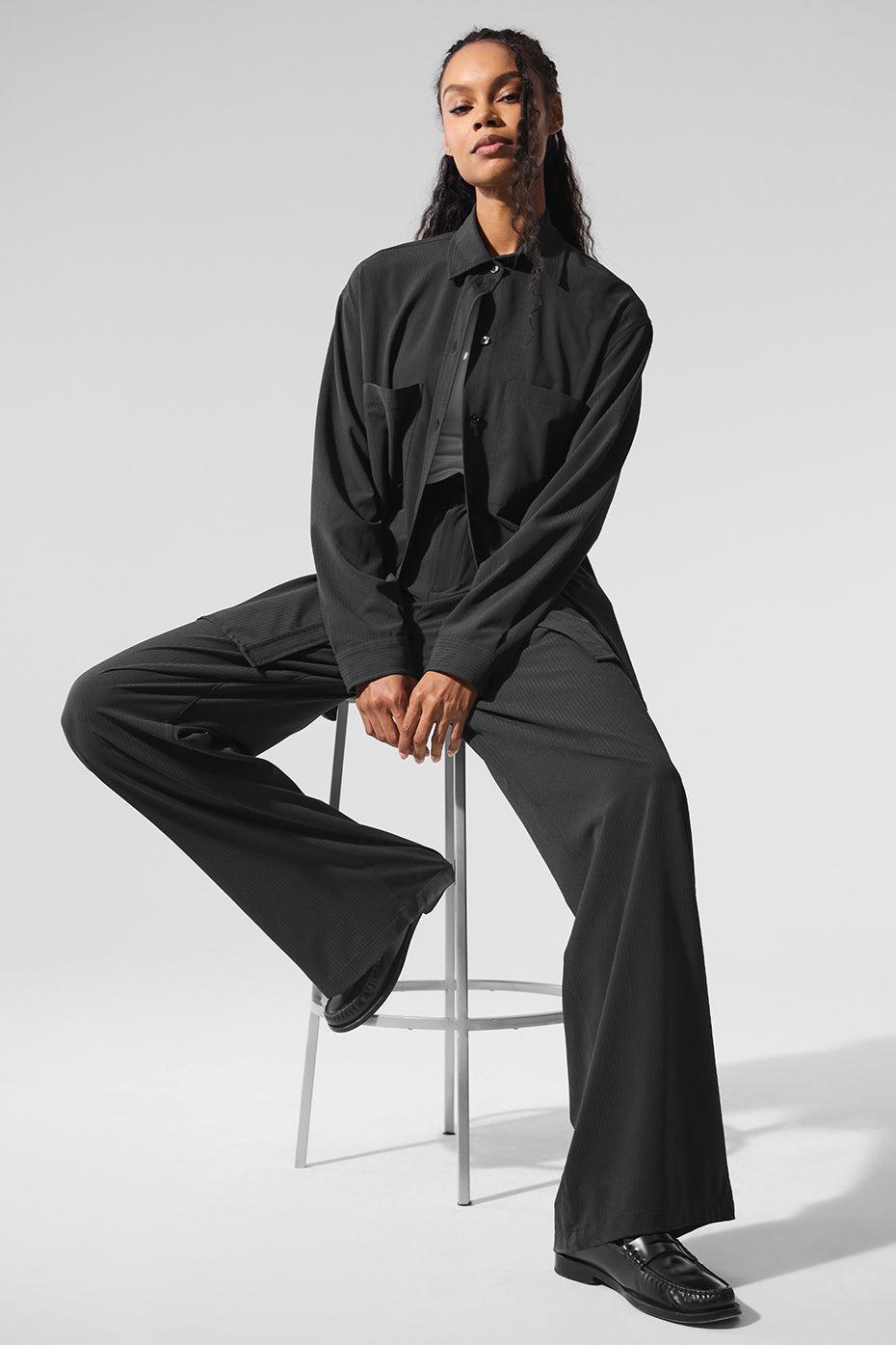 Dreamscape Button Down Long Sleeve - Black Female Product Image