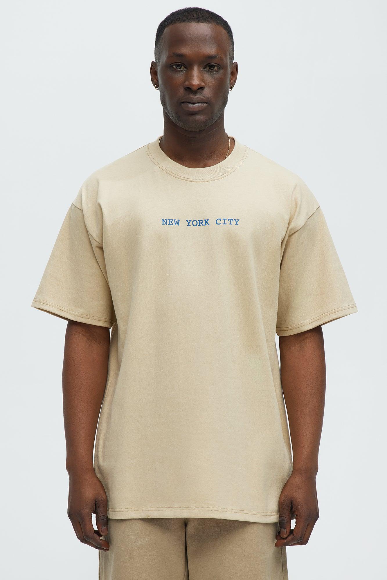 Map Of NYC Oversized Short Sleeve Tee - Sand Male Product Image