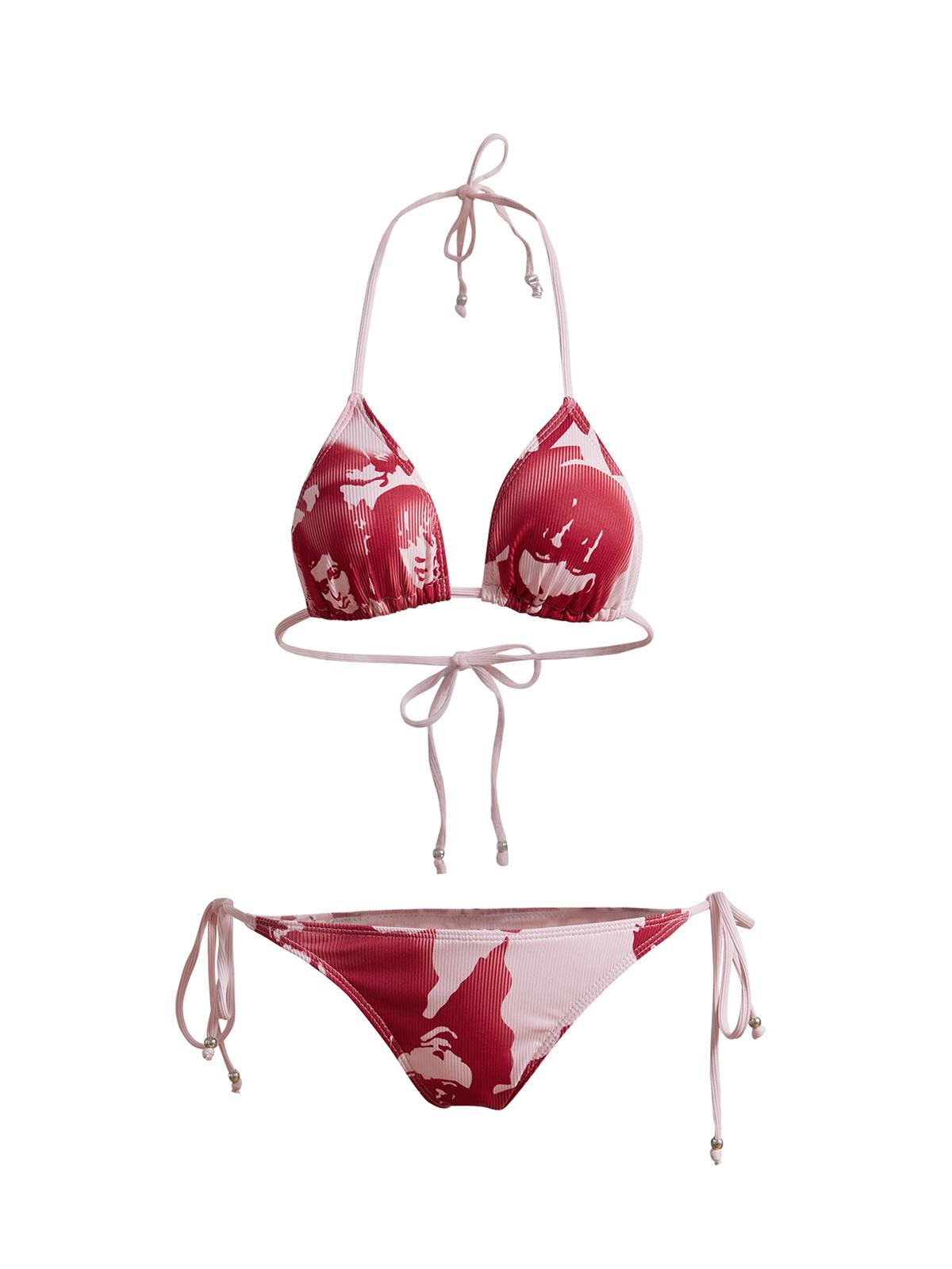 Screen Print Halter Bikini Set Product Image