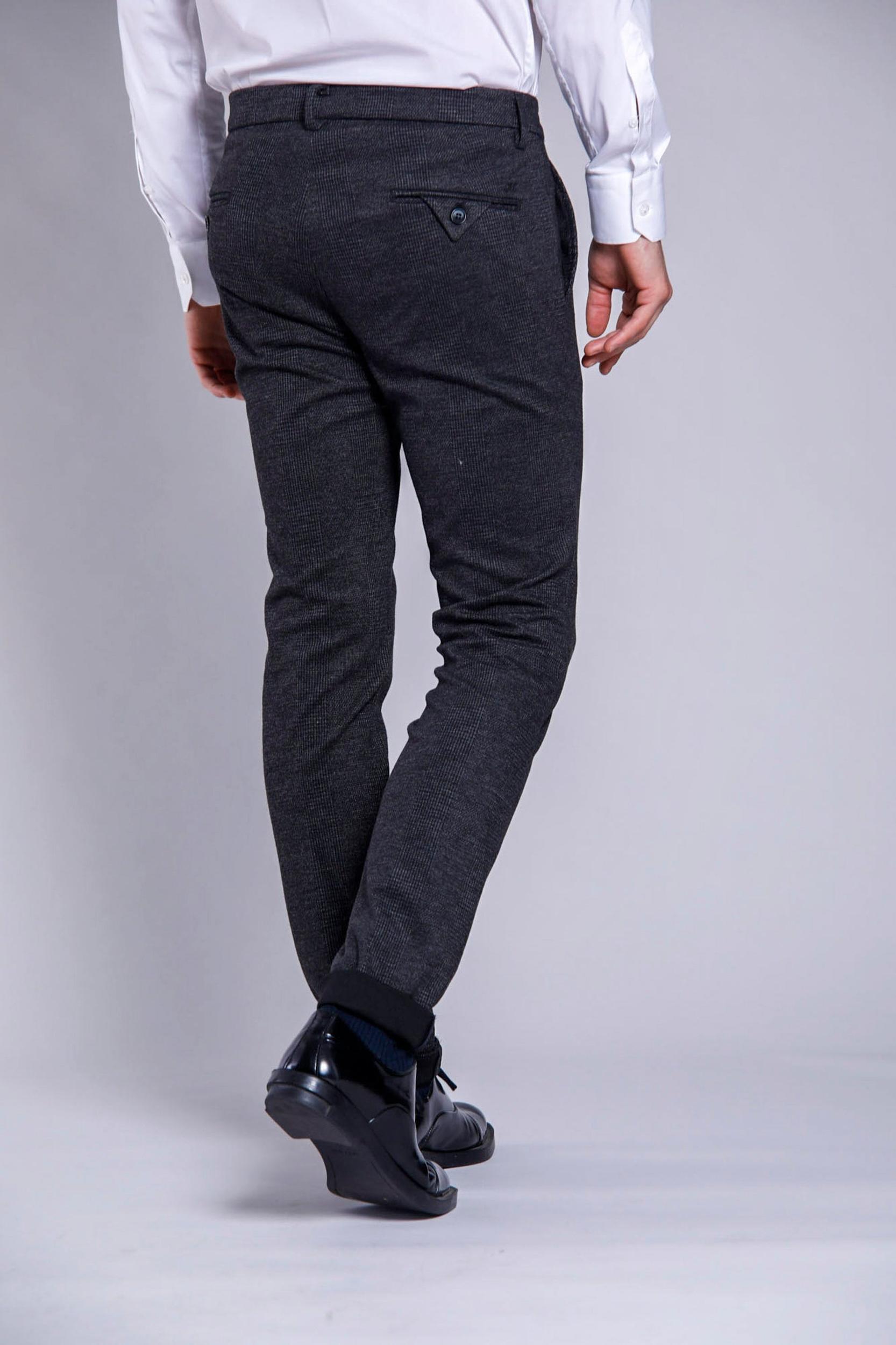 Masons Torino Man Slim Fit Chino Pants with Wales Pattern Product Image