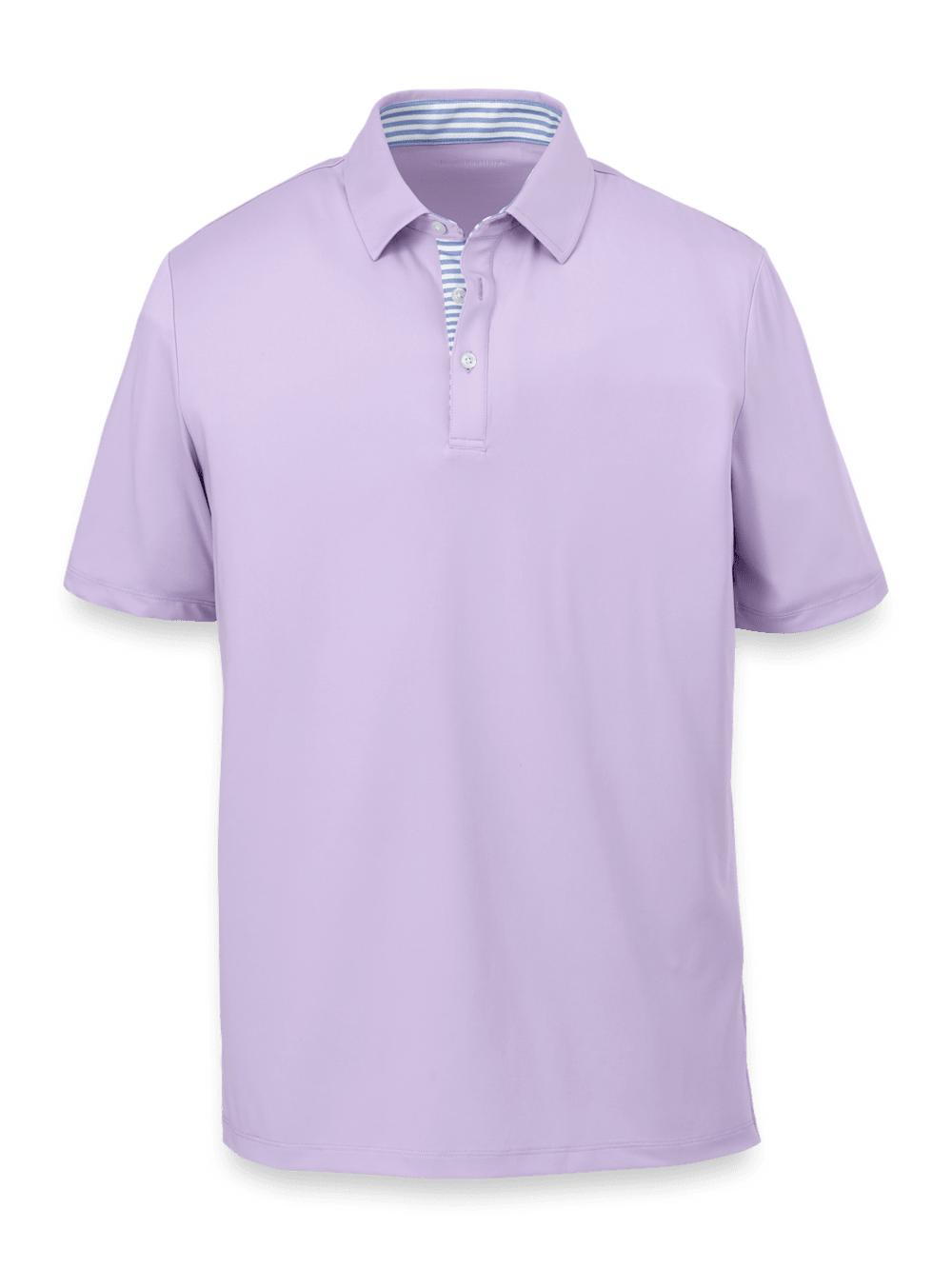 Performance Blend Three Button Polo - Light Purple Product Image