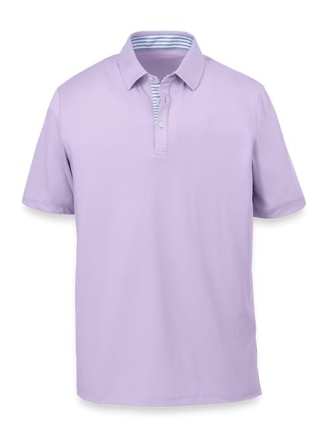 Performance Blend Three Button Polo - Light Purple Product Image