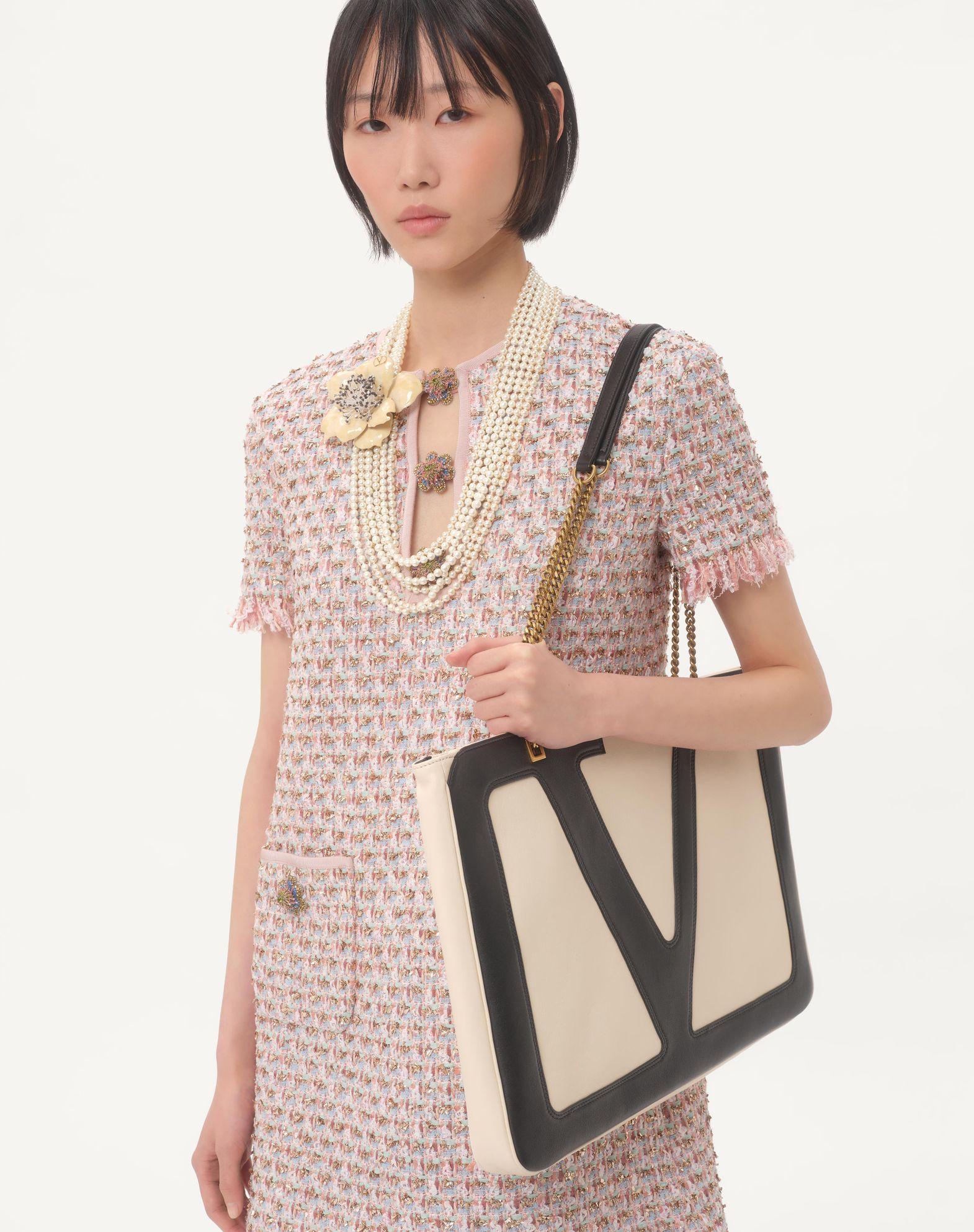 Embroidered Ribbon Tweed Short Dress Product Image