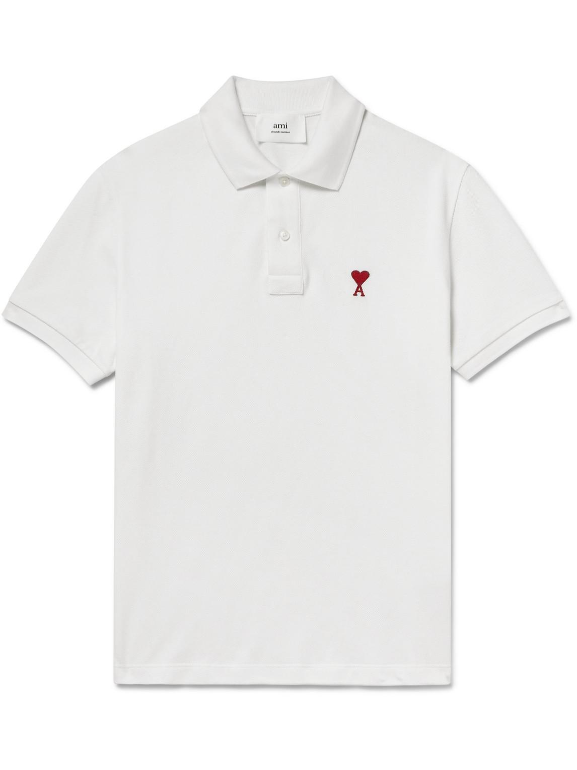White Cotton Ami de Coeur Polo Product Image