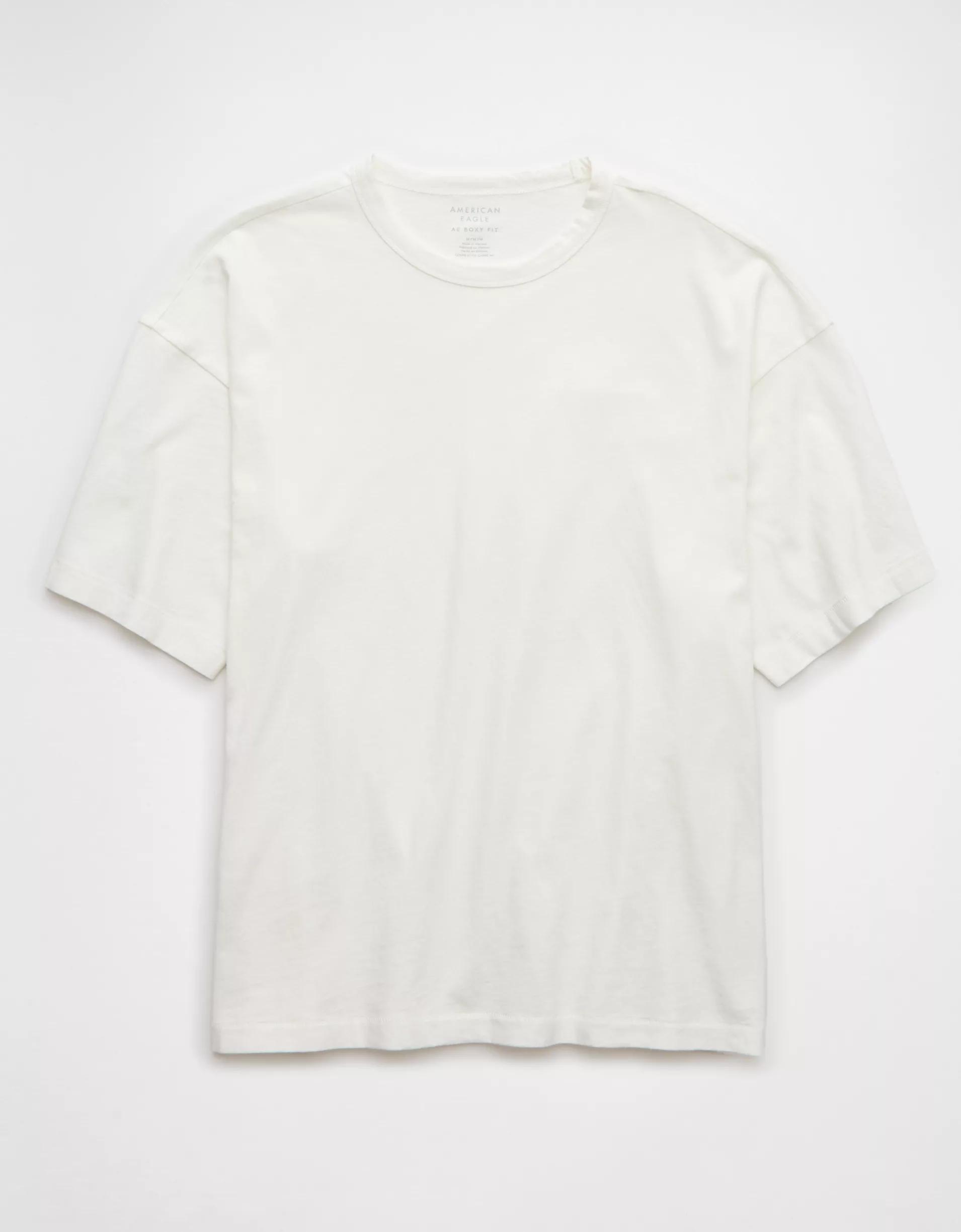 AE Boxy Linen-Blend T-Shirt Product Image