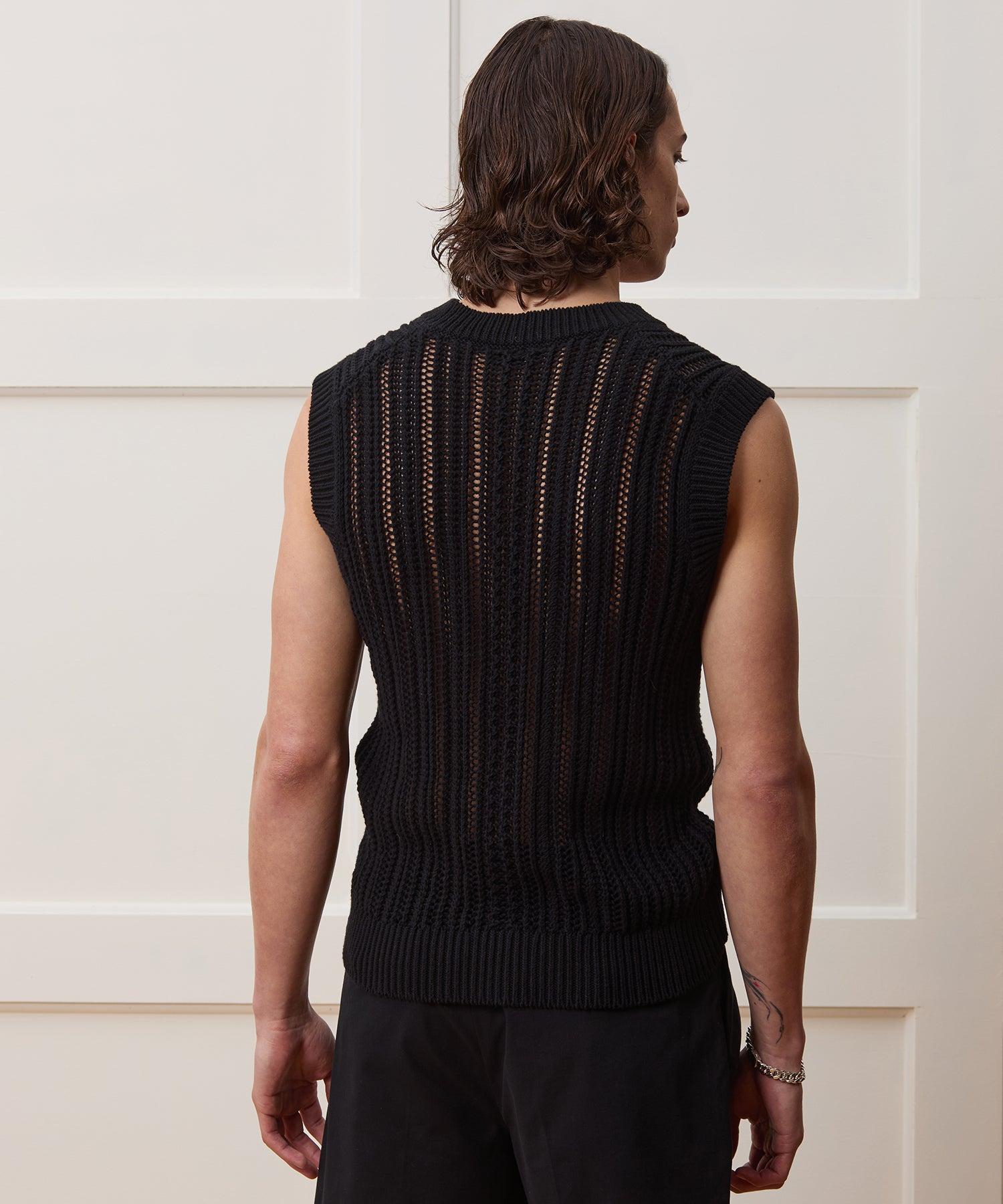 Open Stitch Sweater Vest Product Image