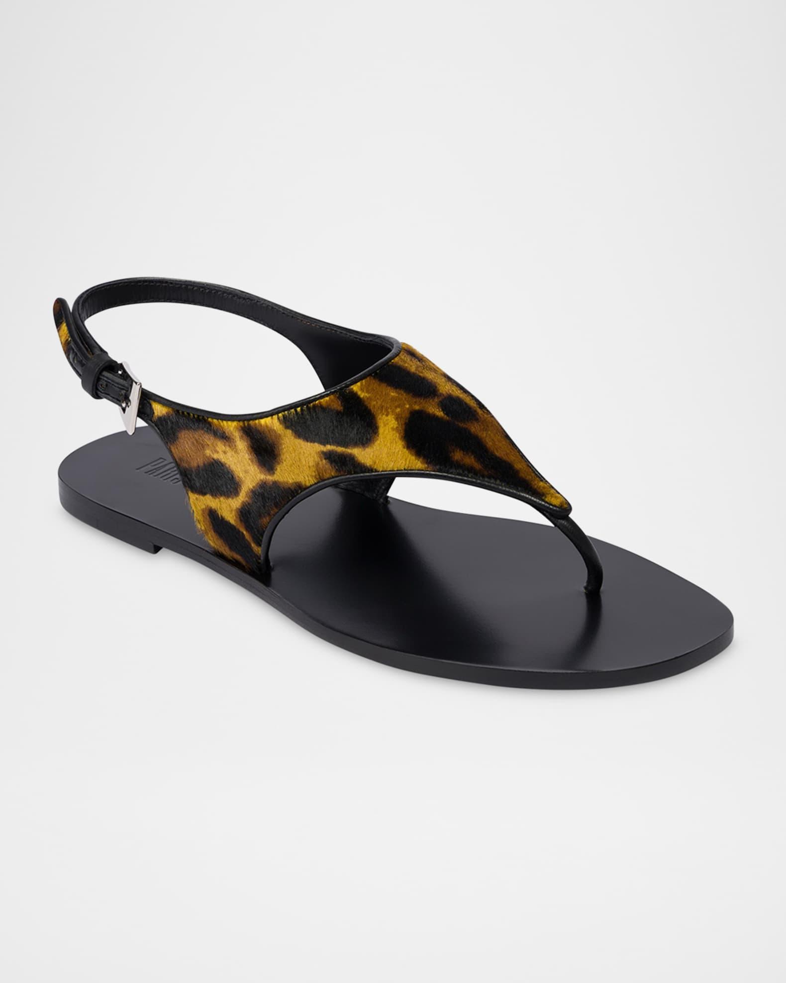 Amalfi Leopard Thong Slingback Sandals Product Image