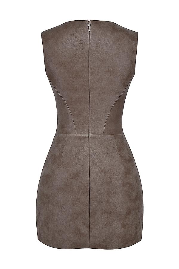 Pandora  mocha corset mini dress Product Image