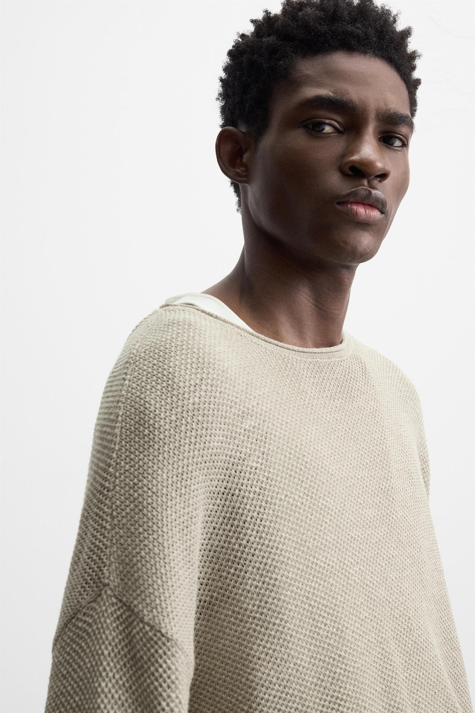 RELAXED FIT TEXTURED SWEATER Product Image