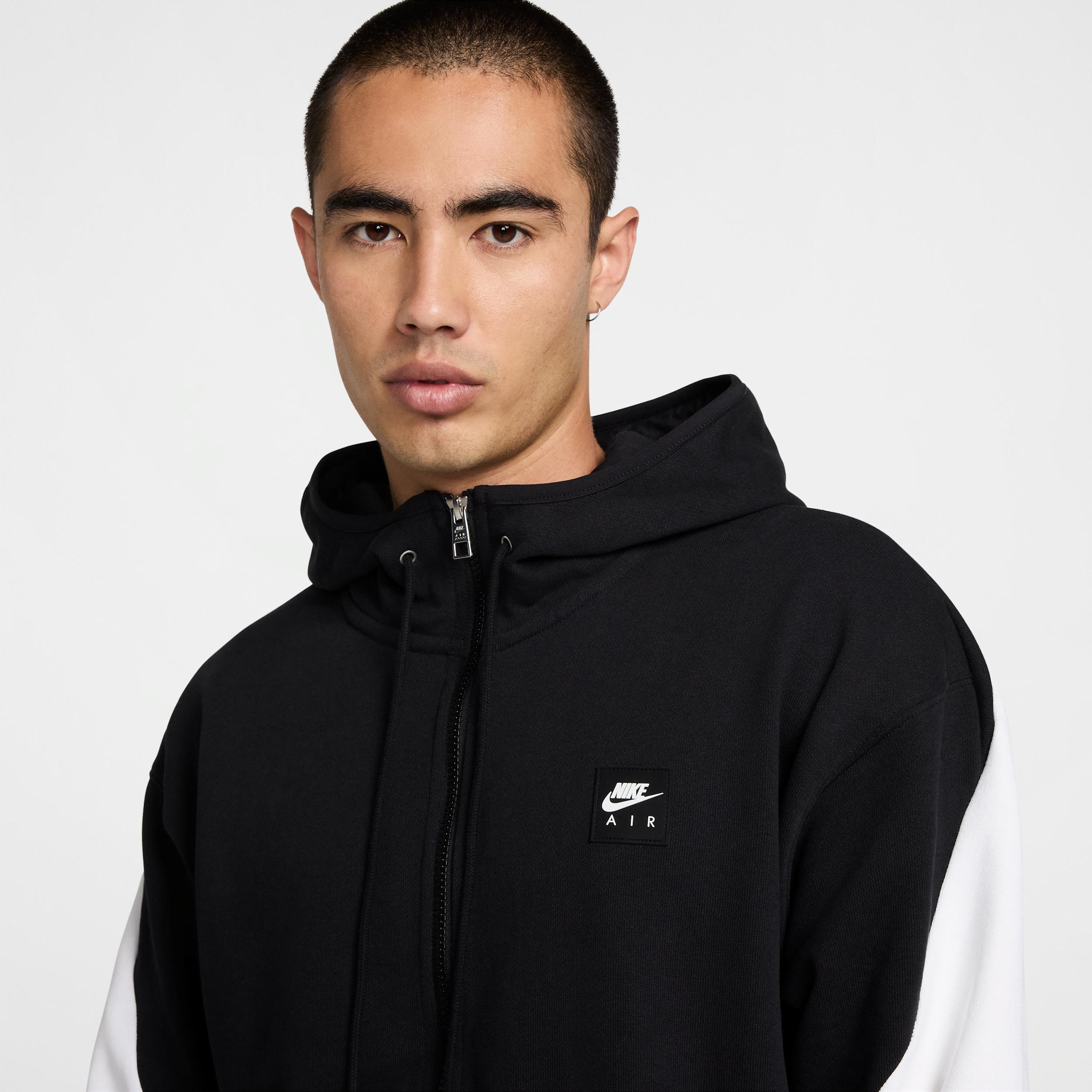 Nike Mens Nike Air Fleece Full Zip Hoodie BB - Mens Black/Iron Grey Product Image