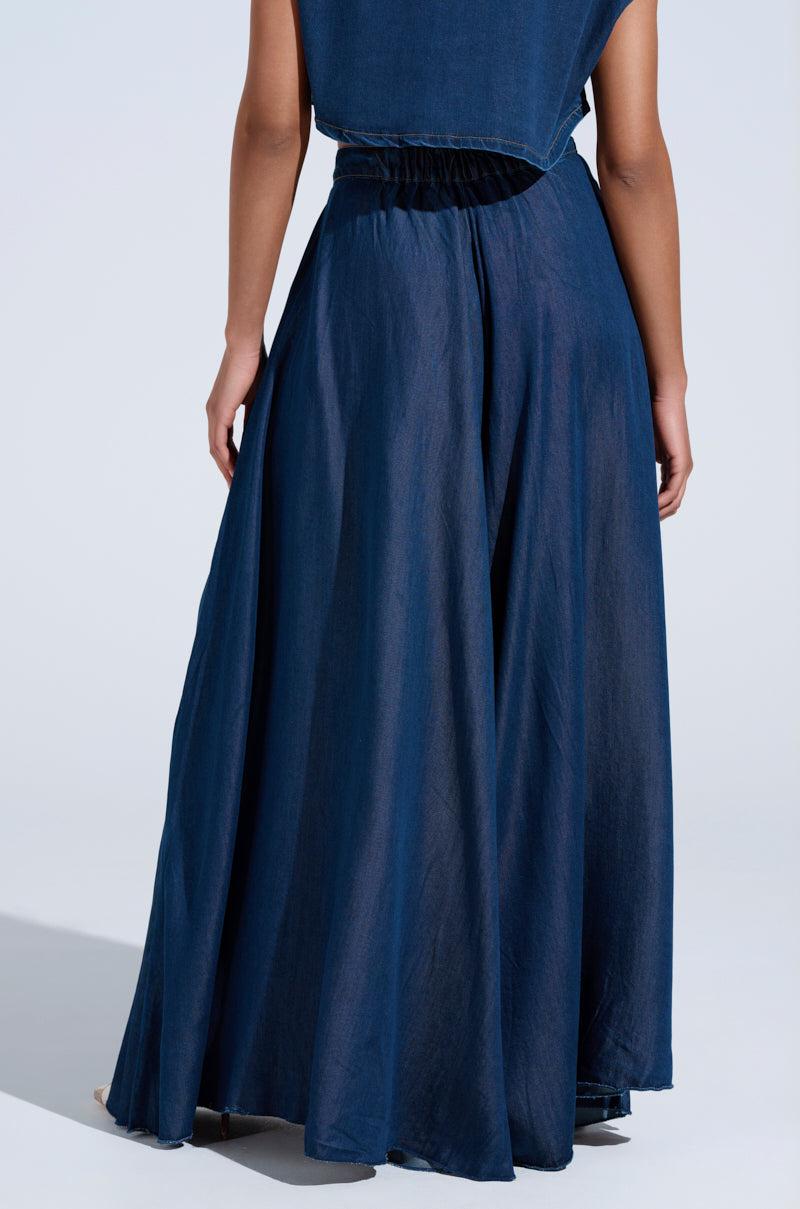 CARRIE ULTRA WIDE LEG DENIM TROUSER Product Image