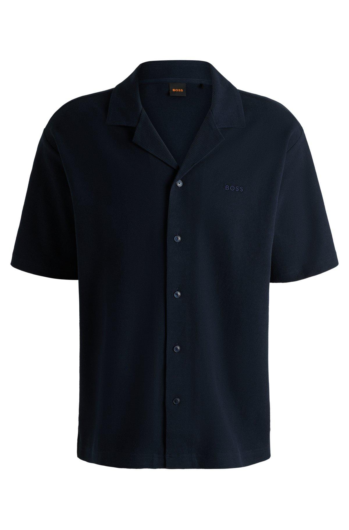 Relaxed-fit shirt in waffle cotton Product Image