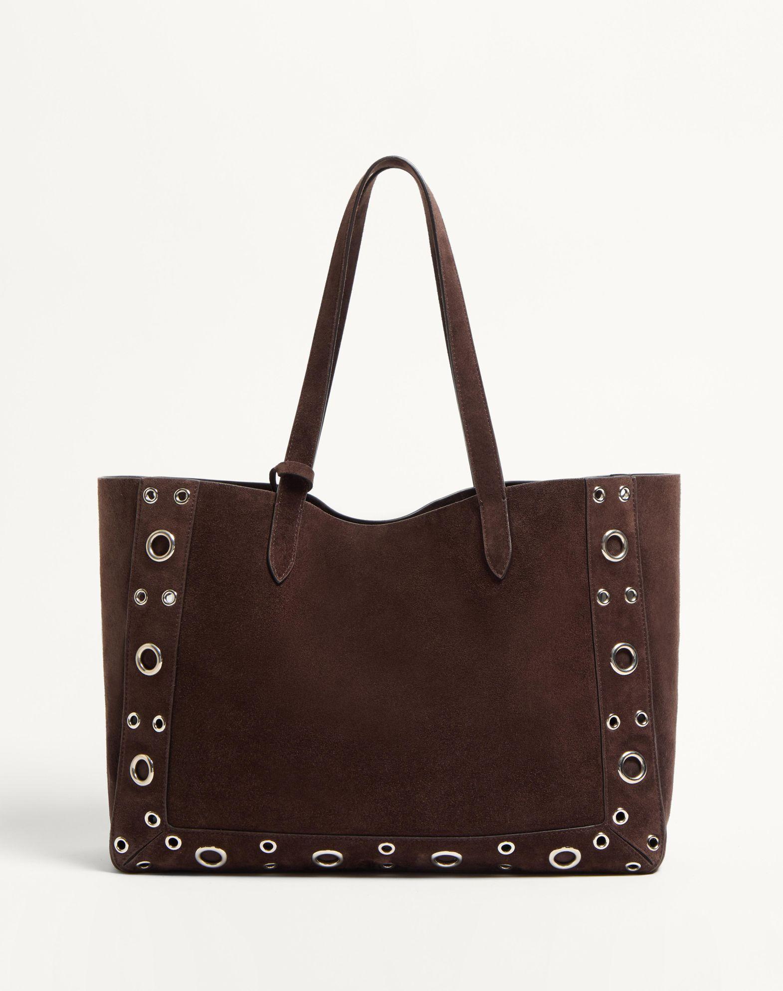 Valentino Garavani Medium Nellcôte Suede Shopping Bag Product Image