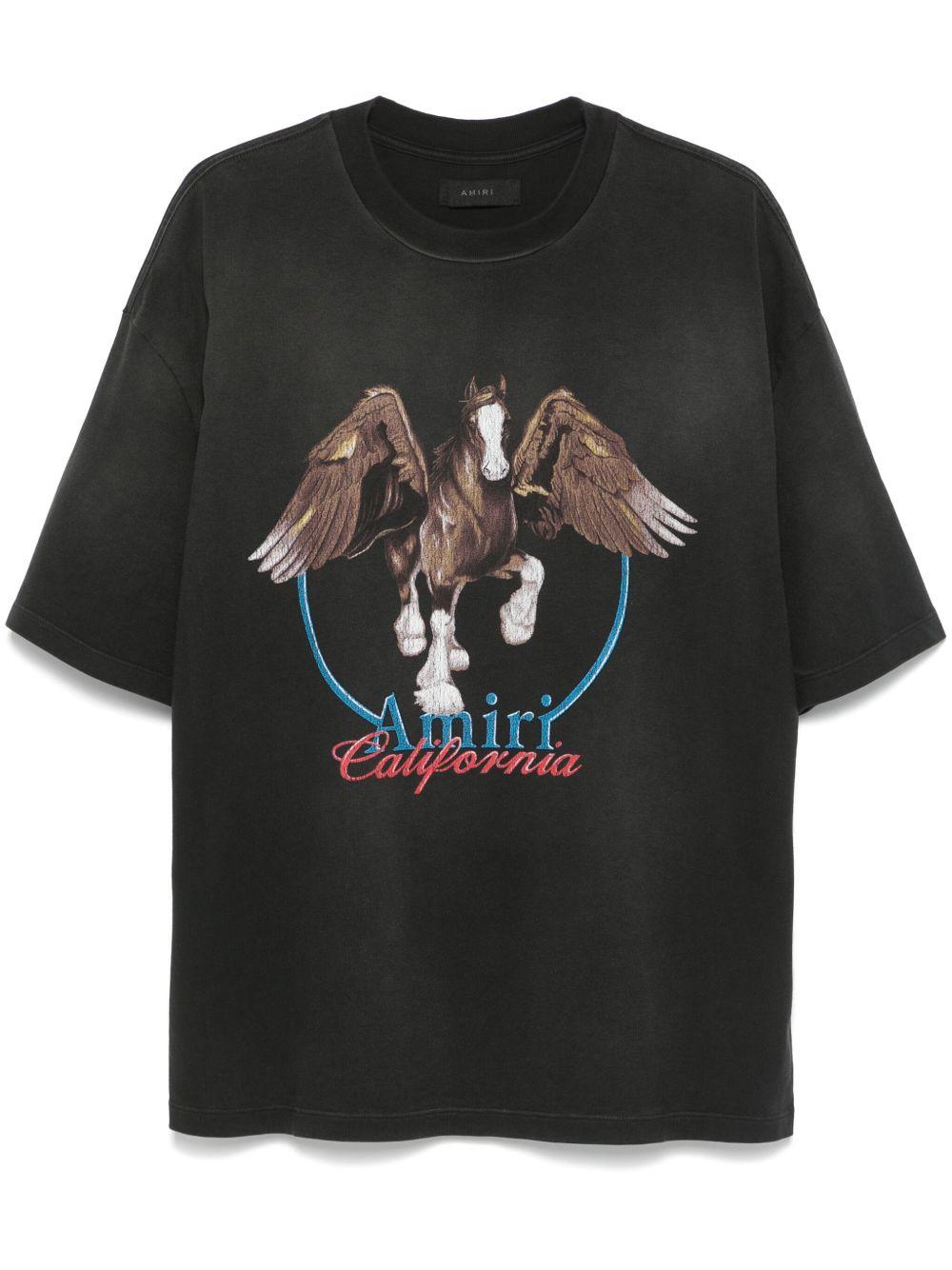 AMIRI Men's Vintage Wash Pegasus T-shirt T-shirt In Black Product Image