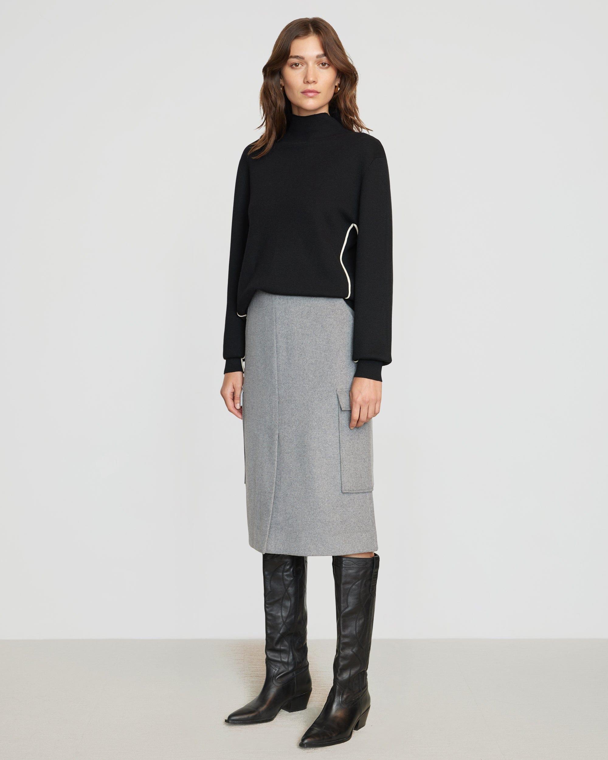 Felicia Wool Utility Midi Skirt Product Image