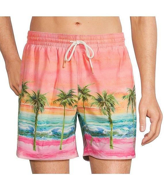 Caribbean Ombre Sunset 6#double; Cabana Swim Trunks Product Image