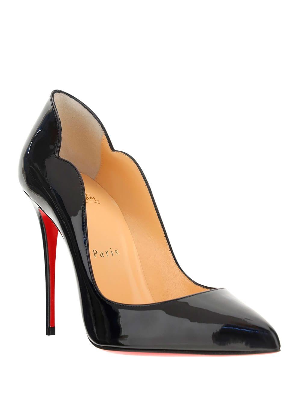 CHRISTIAN LOUBOUTIN Hot Chick Black Patent Leather Pumps Product Image